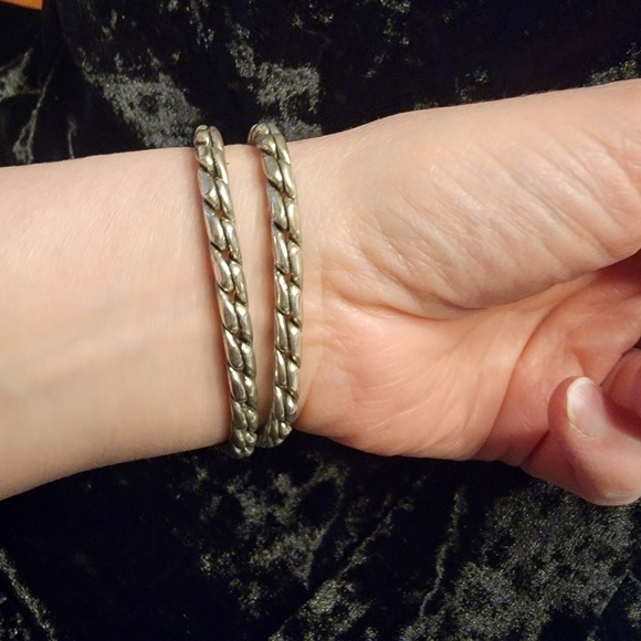 Avon Vintage Double Chain Multi Metal Braclet - Picture 2 of 13